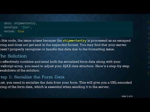 How to Submit Form Data with a JavaScript Array using jQuery AJAX