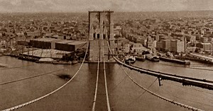Construction of the Brooklyn Bridge