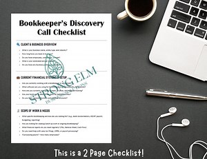 Bookkeeper's Discovery Call Checklist - Etsy UK