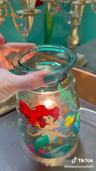 This Scentsy warmer is perfect for our daughter’s Ariel bathroom 🐚 #scentsy #disneyhouse #mermaid #thelittlemermaid #disney
