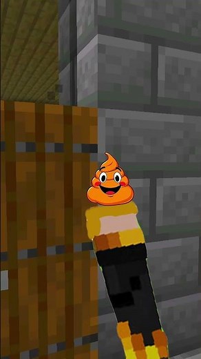 FaltyBloxxy pokes at the poop in minecraft