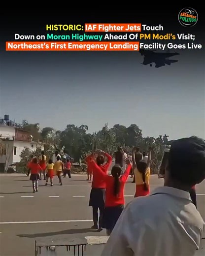 Assamese Politics on Instagram: "A New Horizon for Northeast Defense History was made today in Moran, Assam, as the Indian Air Force successfully conducted fighter jet trials on a national highway. This milestone marks the operational debut of the first-ever Emergency Landing Facility in Northeast India. The Highlights: Operational Readiness: Following cargo aircraft trials, the IAF tested the take-off and landing capabilities of advanced fighter jets on a 4.2-kilometer stretch of NH-127. Strate