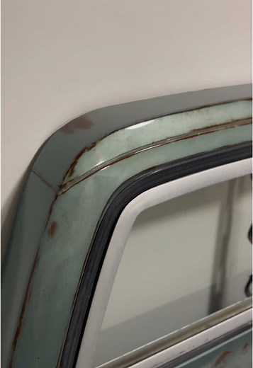 Chevy Square Body Cab Headboard: Stunning Patina Finish