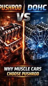 Why American Muscle Cars Use Pushrod Engines Instead of DOHC