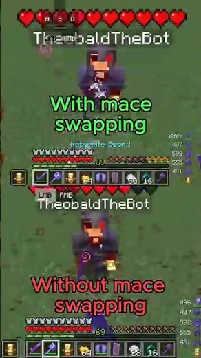 Hidden mace combat technique #minecraft #shorts #pvp