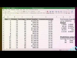Multi Variate Exponential Regression