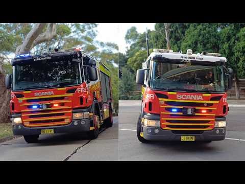 *PIZZERIA FIRE ALARM* Fire and Rescue NSW - Pumper 61 and CAFS Pumper 40 Responding to an AFA