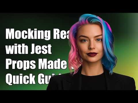 How do you mock a react component with Jest that has props?