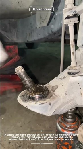classic technique for removing ball joints #technique #mechanic #remove #balljoint