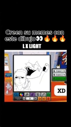 Mi dibujo de death noté en Roblox L x Light XD usen mi dibujo para que creen sus memes con el 👀🔥🔥🔥