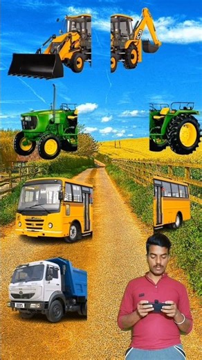 tractor jcb bus truck #vfx #shorts #viralshort