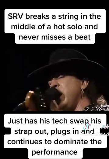 Stevie Ray Vaughan Guitar String Break Incident