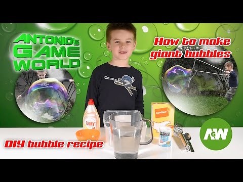 How to make Giant Bubbles - DIY big bubble recipe - Giant Bubbles for kids!