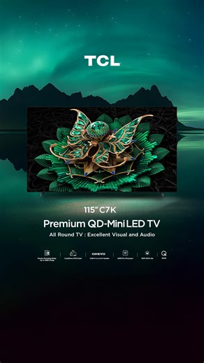 🔥 The TCL C7K Premium QD-Mini LED TV has arrived in Malaysia! 🔥 Say hello to TCL’s largest next-gen QD-Mini LED TV — now available in a massive 115-inch size. 🇲🇾✨ Packed with up to 2,880 local dimming zones, a CrystGlow HVA Panel, ONKYO 4.2.2 HiFi System, AiPQ Pro Processor, QLED technology, and HDR brightness up to 3,000 nits — the C7K brings the full cinematic experience right into your home. 😉 Website: https://tinyurl.com/3j7yxy75 Shopee: https://tinyurl.com/56my29t3 Lazada: https://s.la