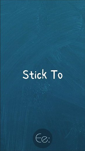 Stick To 📌 What Does It Mean? English Explained #phrasalverbs #phrases #expression #meaning #esl