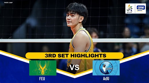 EASY SWEEP 🐃🧹 The FEU Tamaraws closed it out in Set 3 to complete a dominant straight-sets win over the Adamson Soaring Falcons in the UAAP Season 88 men's volleyball tournament. #UAAPSeason88 #LegendsStartHere #StrengthInMotionHopeInAction | One Sports
