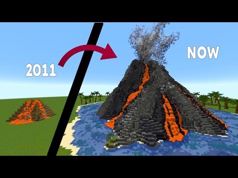 Transforming my FIRST Minecraft Build: VOLCANO Transformation