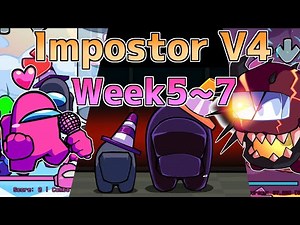 【FNF日本語訳】一年越しのアップデート！！Impostor V4のWeek5〜7をプレイしてみた！
