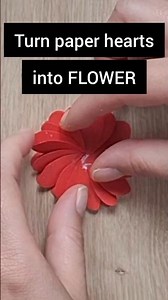 How to turn paper hearts into a flower 🌸 Mother’s Day Card Idea