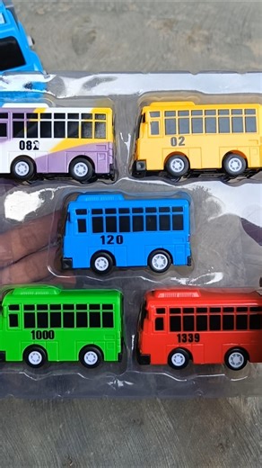 ASMR Unboxing and Testing Toy Bus, Tayo, Nana, Lani, Gani, Rogi ASMR No Talking #toys #asmr #bus