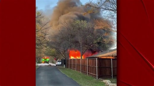 One person was taken to the hospital after this Lake Dallas house fire