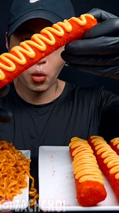 1.5M views · 34K reactions | 383_hot cheetos covered rice cakes with cheese #fyp #asmr #mukbang #eatin #asmreating | Zach Choi | Facebook