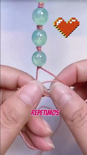 Cómo Hacer un Nudo Plano para Pulseras de Cuentas#PulserasDIY #TutorialMacrame #JoyasHechasAMano