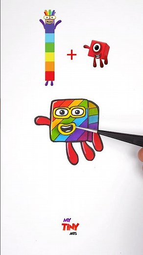 Number Block 7 + 1 Mixed Puzzle Paper Craft #trending #challenge