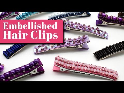 Easy DIY Beaded Embellished Hair Clips, Decorate Your Own!