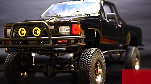 Return to the 80s with the RC4WD Trail Finder 2 “LWB” RTR w/ 1987 Toyota XtraCab Hard Body Set, available now! This captivating RC comes with a glossy-black finish, a KC HiLiTES Light Set mounted to a roll bar, Goodyear Wrangler® All-Terrain Adventure tires, custom painted Steel Beadlock Wheels with CNC machined hubs, and a timeless retro style! Own a piece of the 80's today at RC4WD.com | RC4WD