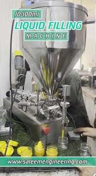 Semi-Auto Pneumatic Cream Filling Machine | 10-100 ml Paste Filling Demo