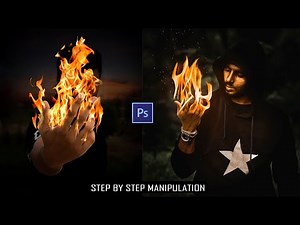How to create Fire Flames on hand | step by step Photoshop manipulation |
