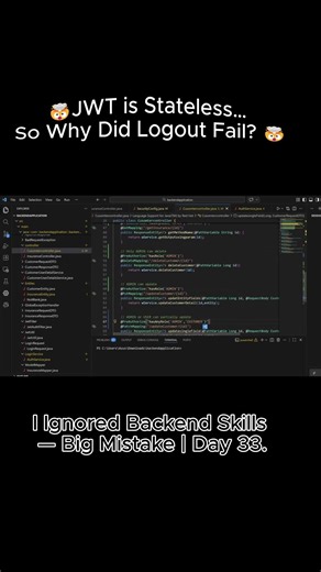 🔐JWT Expired 💀 The 401 Nobody Knows How to Fix🔐|Day 33 #coding #programming #interview #shorts