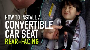 How to install a convertible car seat: Rear-facing