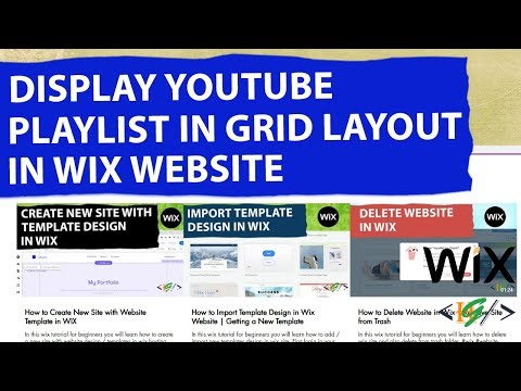 How to Display Youtube Playlist Videos in Grid Layout in Wix Website