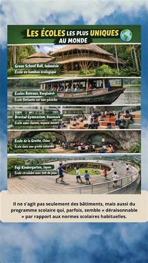 Les écoles les plus uniques au monde
