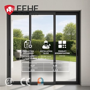 [Hot Item] Eehe Argon Filled Black Sliding Glass Doors with Corrosion Resistant
