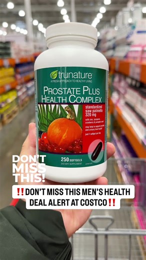 ‼️Don’t Miss this Men’s Health Deal Alert at Costco ‼️ 🌟Trunature Prostate Plus Health Complex is $7 OFF now online on Costco.com and at select Costco clubs! Promo ends 1/31! 👉Tap on the link in our bio for a direct link to buy online! 💪If you are looking to support prostate & urinary health in the new year, Trunature Prostate Plus Health Complex is designed for men who want fewer interruptions day and night! ✅ Supports prostate urinary tract health 🌙 Reduces nighttime bathroom trips 🚽 Cuts
