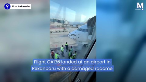 Boeing 737 lands with damaged nose in Indonesia