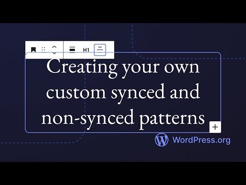 Creating your own custom synced and non-synced patterns