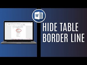 How To Hide Table Border Line In Word
