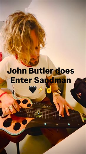 John Butler on Instagram: "@metallica Enter Sandman, but make it John Butlery ¯\_(ツ)_/¯It’s taken me a minute to pull my shit together after Metallica covered my song Zebra last weekend in Perth/Boorloo… I thought I’d tackle one of their lesser known tracks, I hope you like it..🖤⚡️ Chaturangui (guitar) custom made by @timkillcustom"