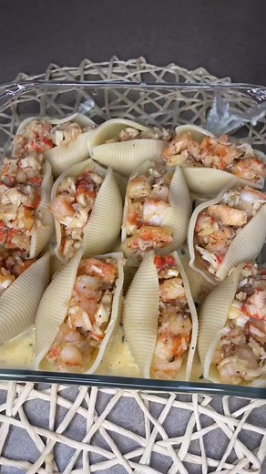 Crab & Shrimp Stuffed Pasta‼️ It’s Dinner Time ! 😋🤤😩 #seafoodnetwork#seafood