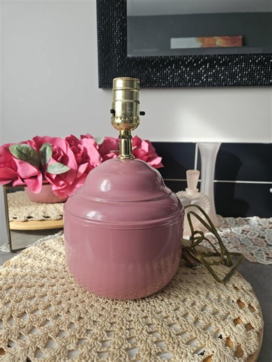 Vintage Pink Metal Table Lamp – 1960s 1970s Retro Mauve Blush Lamp Base – Mid Century Modern Lighting – Cottage Chic Accent Lamp - Etsy