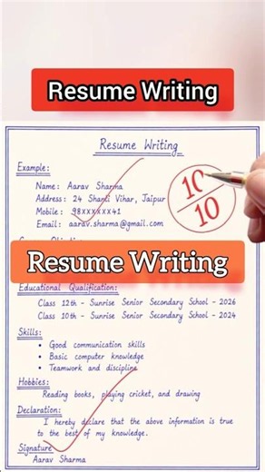 🔴 Resume Writing | Professional Resume Format #Shorts