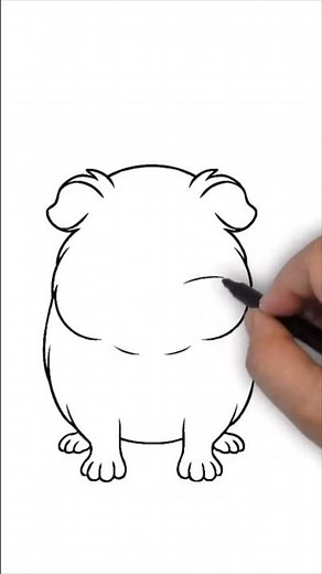Cute Hamster Drawing Easy | Hamster Drawing Step by Step | Art Shorts #hamsterdrawing #cutedrawing