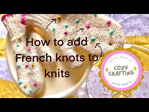 How to add French knots to knit