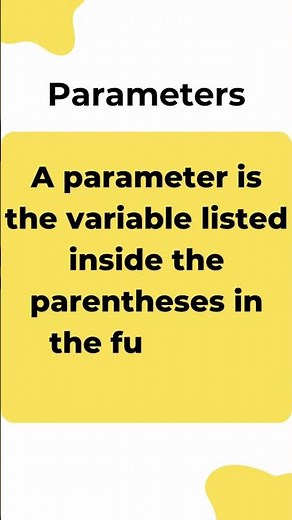 Parameters vs Arguments #shorts #computerscience #softwareengineering