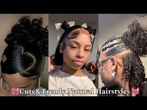 Cute &Trendy Natural Hairstyles Compilation 🎀*JUICY storytime*