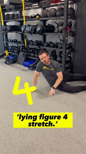 Lying figure 4 stretch- 30 seconds x3 Here’s a great stretch for the glutes/hips. A lot of our clients who have dealt with low back pain in the past say that this is a miracle worker. Check out the video to get a few tips on how to perform it effectively… #movebetter #MobilityTip #stretching #fitover40 #functionaltraining #AlloySTL | Alloy Personal Training Ballwin